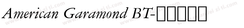 American Garamond BT字体转换